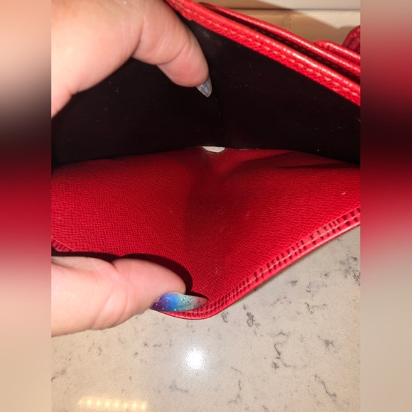 Louis Vuitton Red Epi leather Porte- Tressor Etui Papiers wallet - Picture 13 of 16